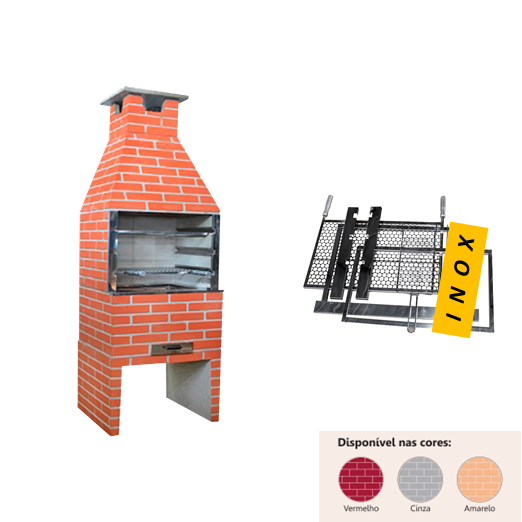 Churrasqueira PeQ. C/Kit de Inox Mega Forte cod 54