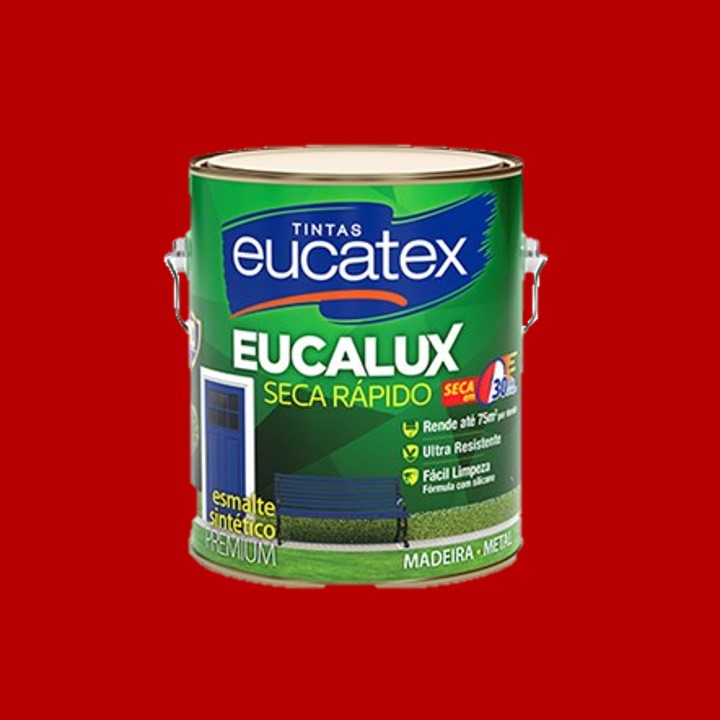 VERMELHO 3,6L EUCALUX SECA RÁPIDO ESMALTE PREMIUM
