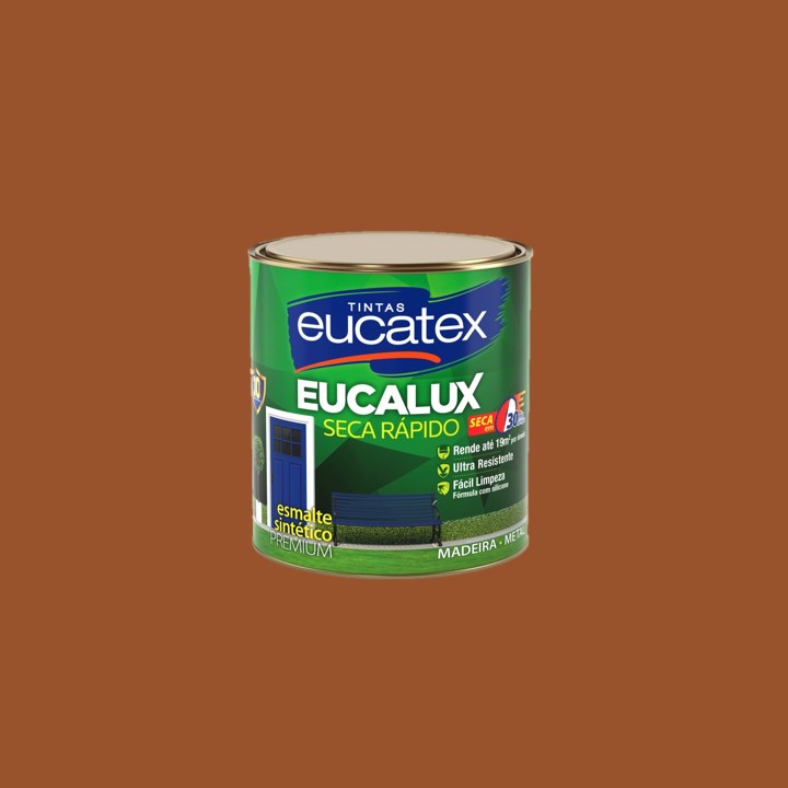MARROM CONHAQUE 900mL EUCALUX SECA RÁPIDO ESMALTE PREMIUM