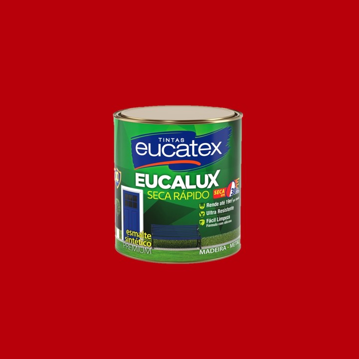 VERMELHO 900mL EUCALUX SECA RÁPIDO ESMALTE PREMIUM