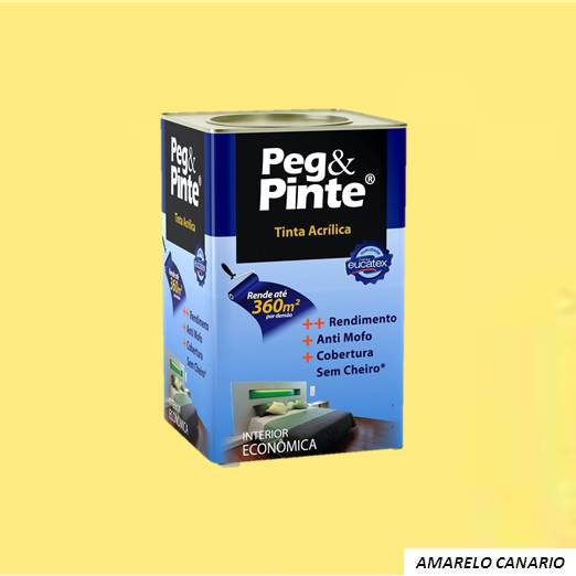 EUCATEX PEG E PINTE 18L AMARELO CANARIO