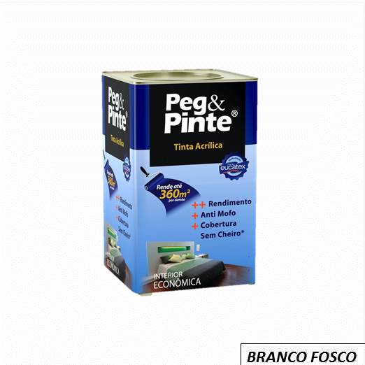 EUCATEX PEG E PINTE 18L ACRILICO BRANCO NEVE