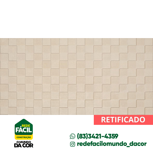 CERÂMICA RET JACQUARD BEIGE MATE 45X90 A MT² POINTER