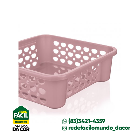 CESTA EMPILHAVEL 1,6L PLASTICO SR884/4 SANREMO