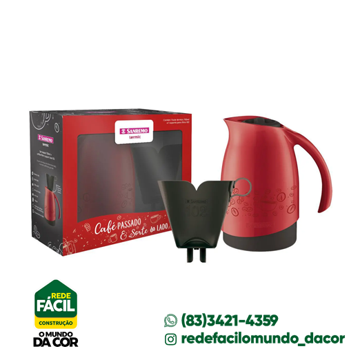 CJ BULE TERM.700ML E SUP P/ FILT CAFE TAM 102 SR1011/62 SANREMO