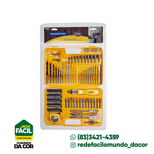 JOGO DE BROCA E PONTEIRAS C110 TRAMONTINA
