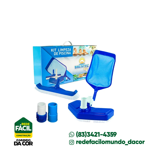 KIT LIMPEZA P/PISCINA BRUSTEC