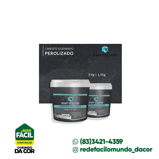 CIMENTO QUEIMADO PER.BLACK DAIMOND 1,5KG EASY COLORS