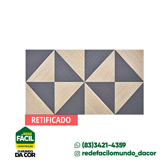 Cerâmica retificada 30x60 catavento azul pointer MT²