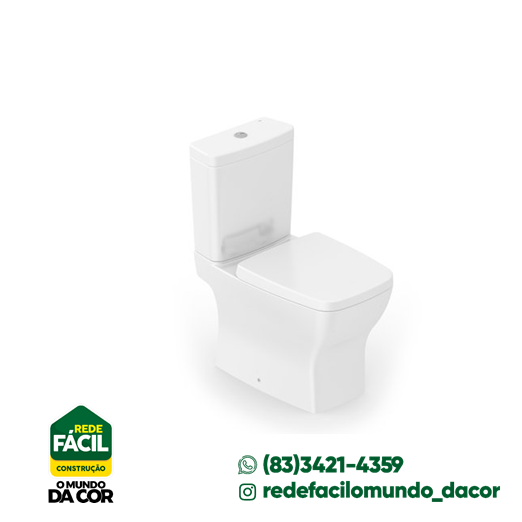 CELI.BACIA C/CAIXA SANIT.BRANCO BOSS MATTE C/ASSENTO/ANEL/FLEXIVEL/PARAFUSO ROCA