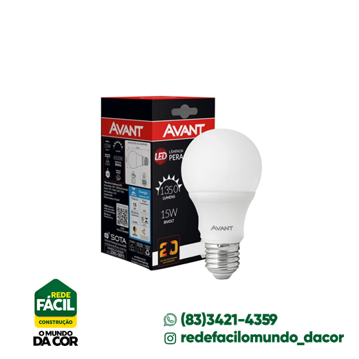 LAMPADA LED 15W 1350L 6500K AVANT