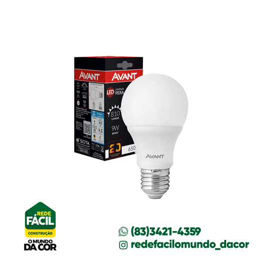 LAMPADA LED 09W 6500K AVANT
