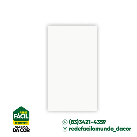 CERÂMICA 37,3X59,2 RIVIERA BRANCO A MT² ARIELLE