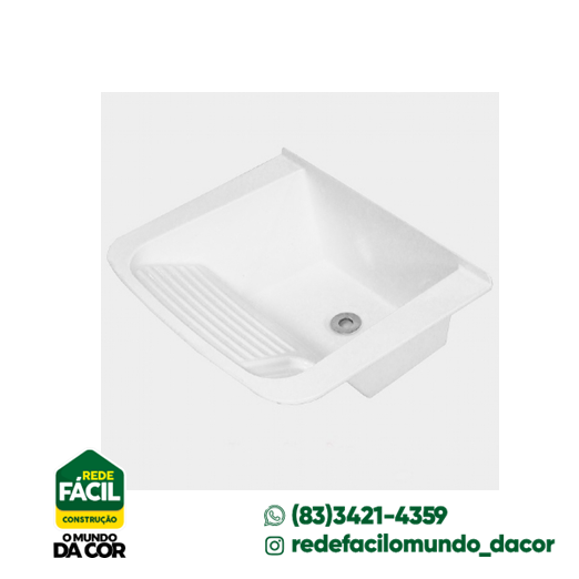 TANQUE SP DECORA 56X43 BRANCO THERMO FIBRA DECORALITA