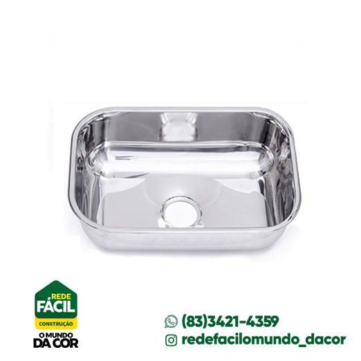 CUBA INOX 1 FUNDA 460X300X140 POLIDA 430 0,40 R.R