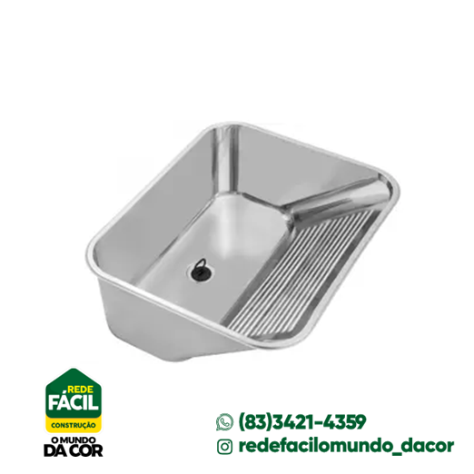 TANQUE INOX POLIDO SOBREPOR 533X430X220 GHELPLUS