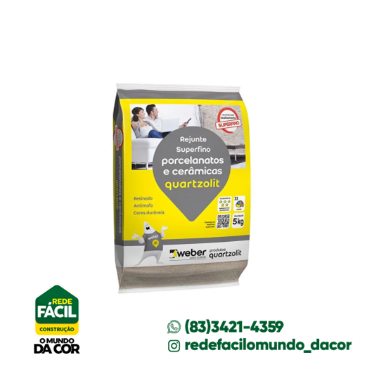 REJUNTE 5KG CINZA PLATINA QUARTZOLIT