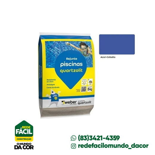 REJUNTE 5KG P/PISCINA AZUL COBALTO QUARTZOLIT