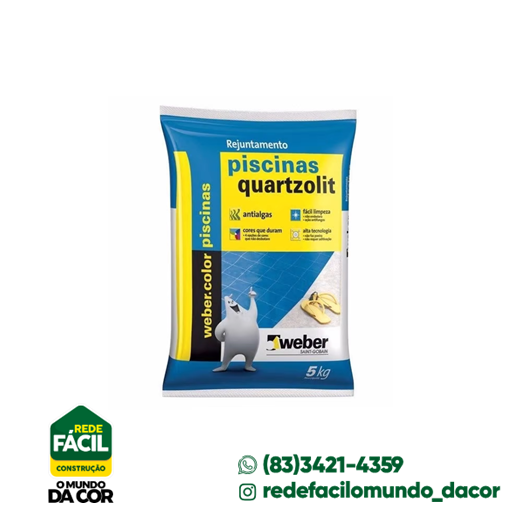REJUNTE 5KG P/PISCINA BCO QUARTZOLIT