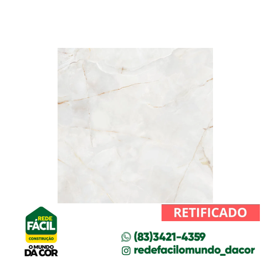 Porcelanato 94,5x94,5cm CAIXA 2.68MT²  Onyx Reale Polido Tipo A Cerbras