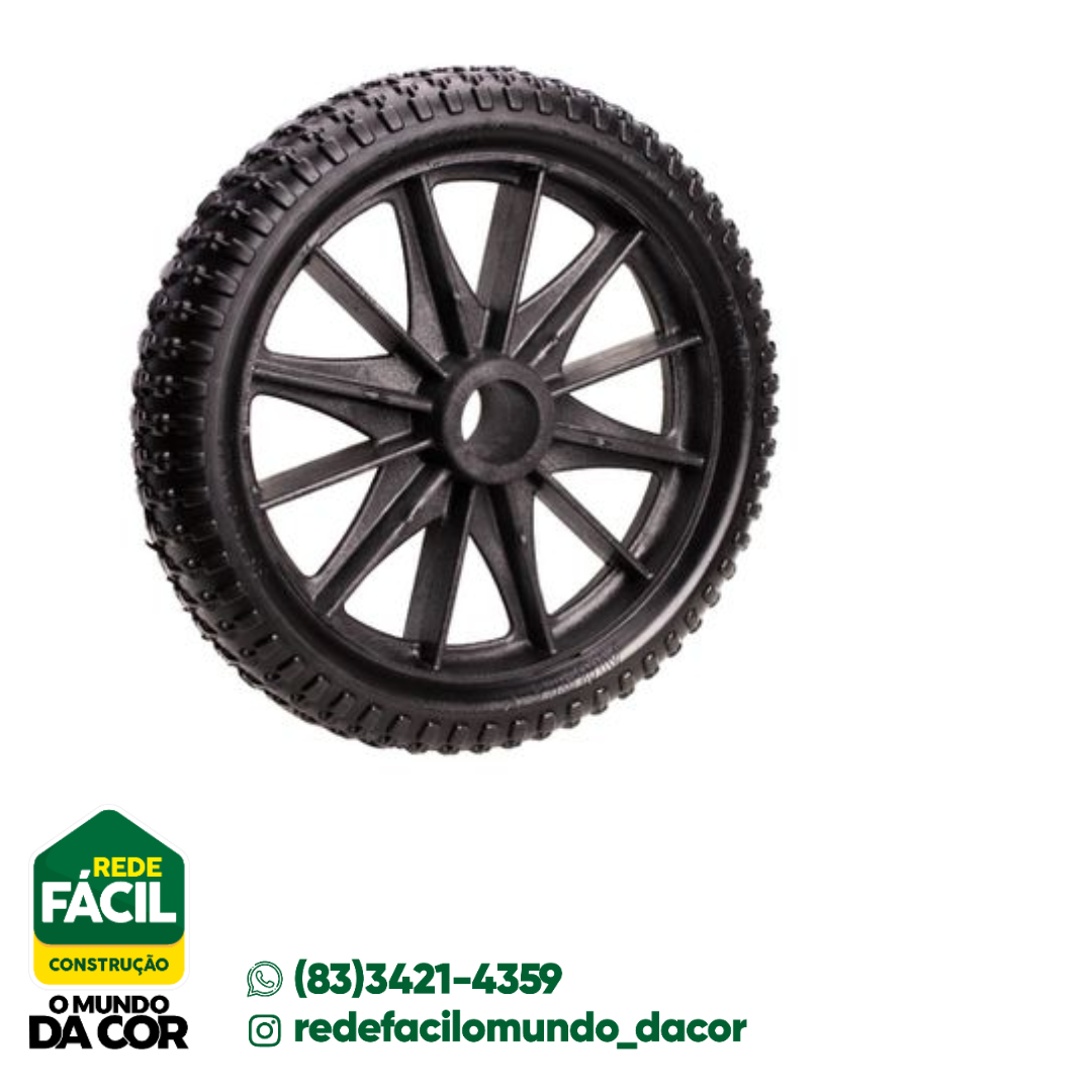 RODA C/PNEU MACICO RD05-BE PP/PU 43MM/25.40MM ALCALAY