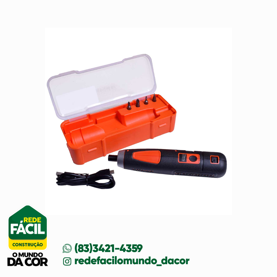 PARAFUSADEIRA 4V LITIO ION C/4 ACESS.PUSH&GO SKIL BLACK&DECKER