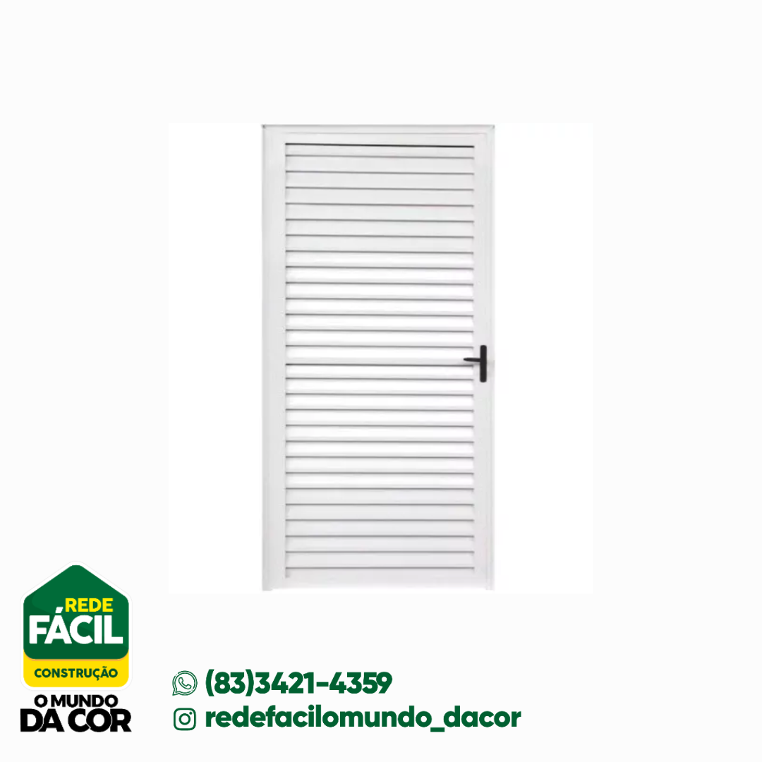 PORTA ALUM.BCO FECHADA LD 0.80X2.10 CLM