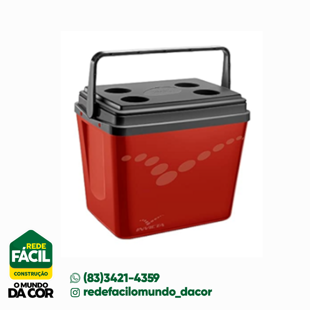 CAIXA TERMICA POP 34L VERM. INVICTA