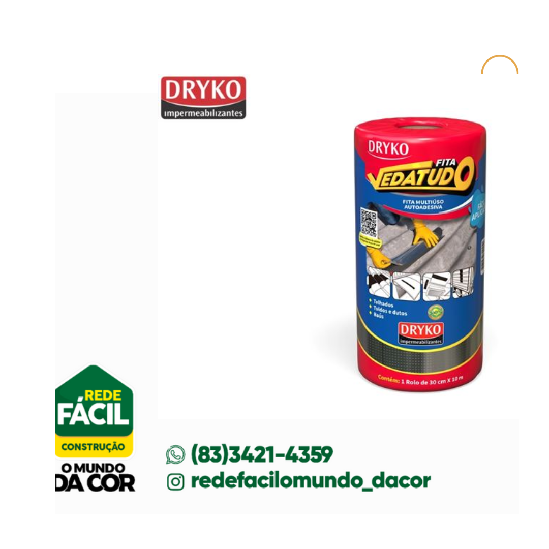 FITA VEDA TUDO 30CM ALUMINIO DRYKO DIVERSOS