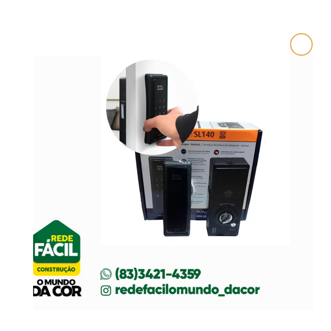 FECH. ELETRONICA SMART LOCK SL140 SOBREPOR PAPAIZ