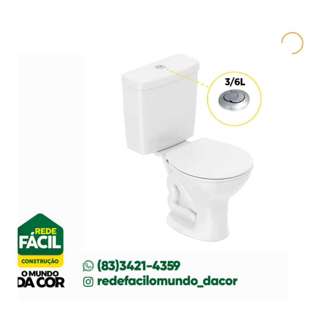 CELI. BACIA C/CAIXA 3/6L LIKE PT SAVEIRO CELITE