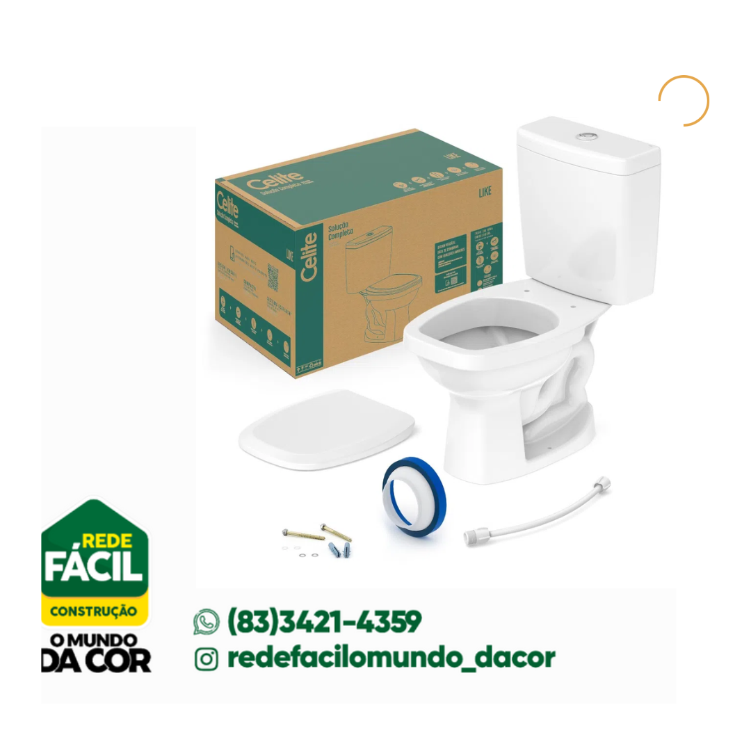 CELI. CJ BACIA+CX ACOPL.ASSENTO LIKE+ACESSORIOS CELITE