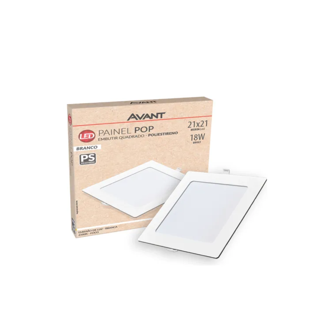 PAINEL LED EMB POP QD 18W 6500K